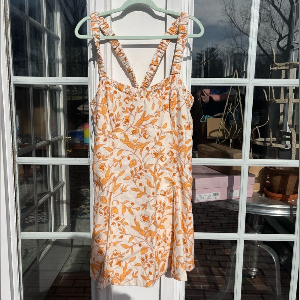 Anthropologie Maeve Sweetheart Cross Back Floral Mini Dress NWT - Picture 4 of 10